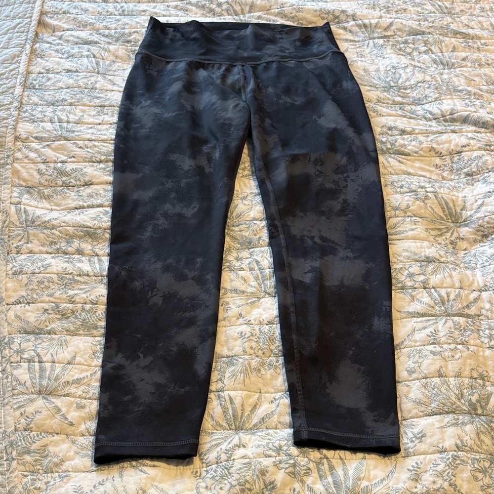 Woman’s All Fenix SZ L Compression High-Rise Black Tie-Dye Leggings